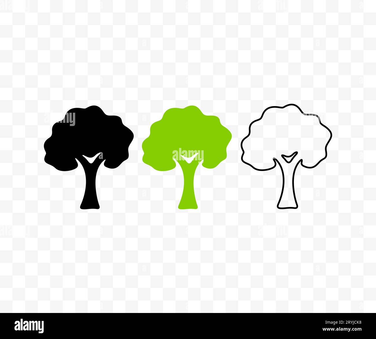 Arbre, plante, nature, forêt, jardin et jardinage, conception graphique. Environnement, écologie, feuillage, feuilles, croissance et chêne, conception vectorielle Illustration de Vecteur