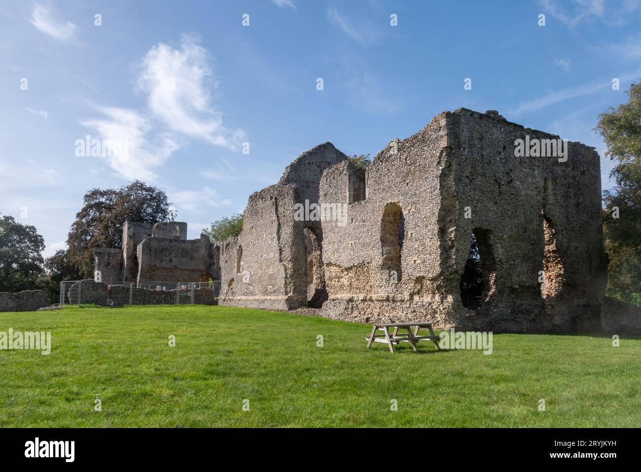 Ruines du palais Bishop's Waltham, un monument du Hampshire, Angleterre, Royaume-Uni Banque D'Images