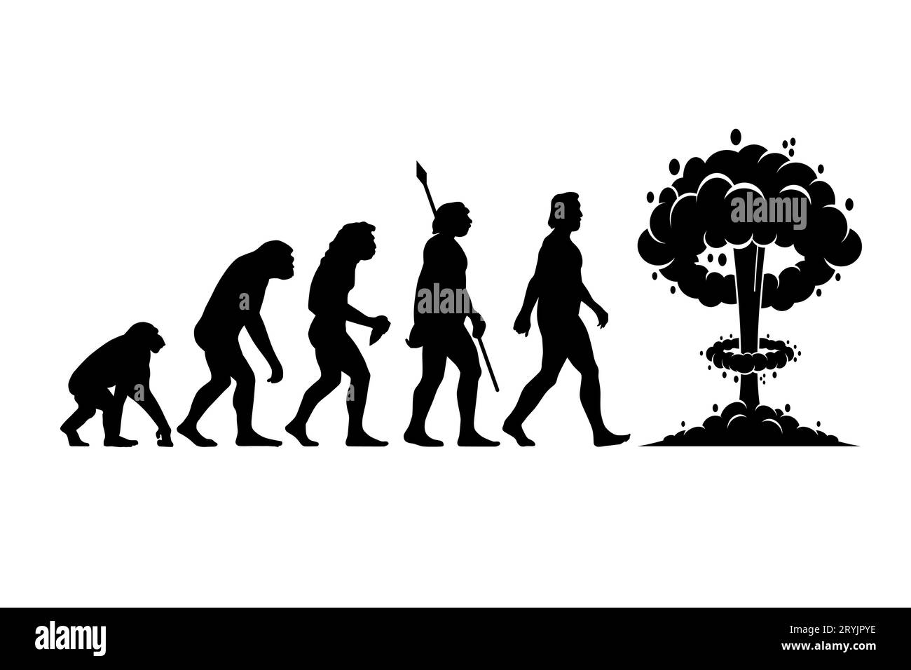 Doomsday est-il l'avenir de l'humanité ? Illustration de Vecteur