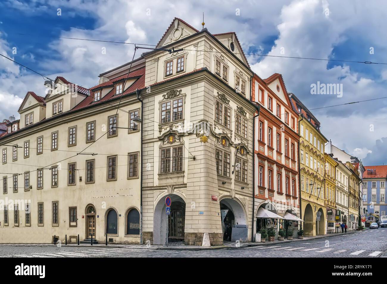 Place Malostranska à Prague, république tchèque Banque D'Images