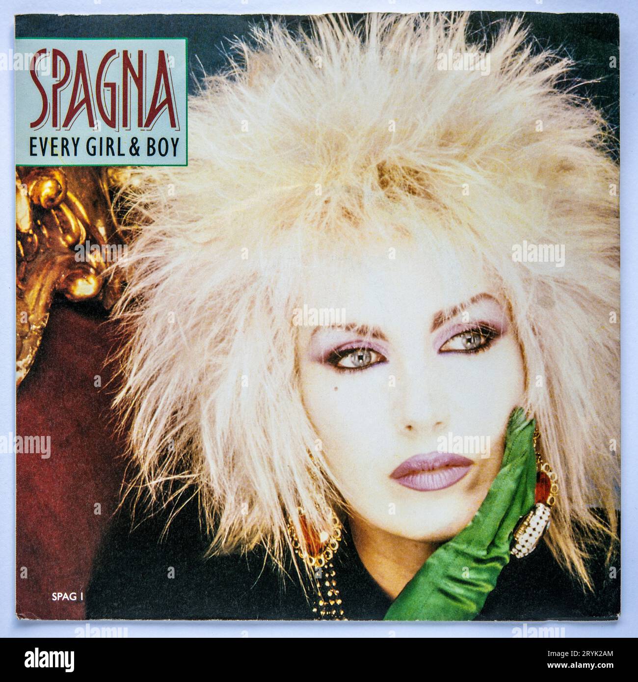 Couverture photo de la version single Seven Inch de Every Girl & Boy de Spagna, qui est sorti en 1988 Banque D'Images