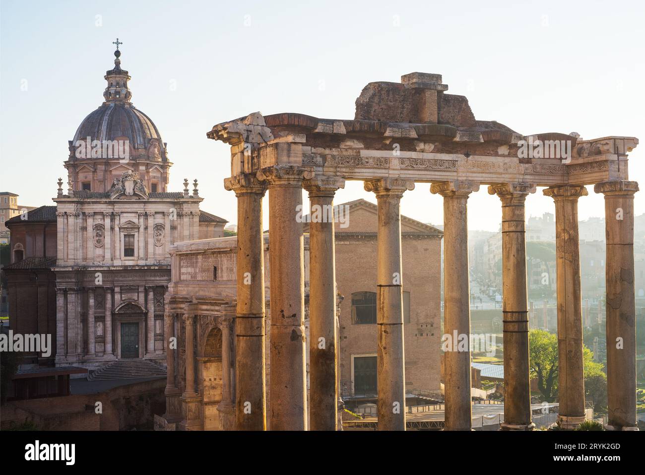 Vestiges romains à Rome, Forum Banque D'Images