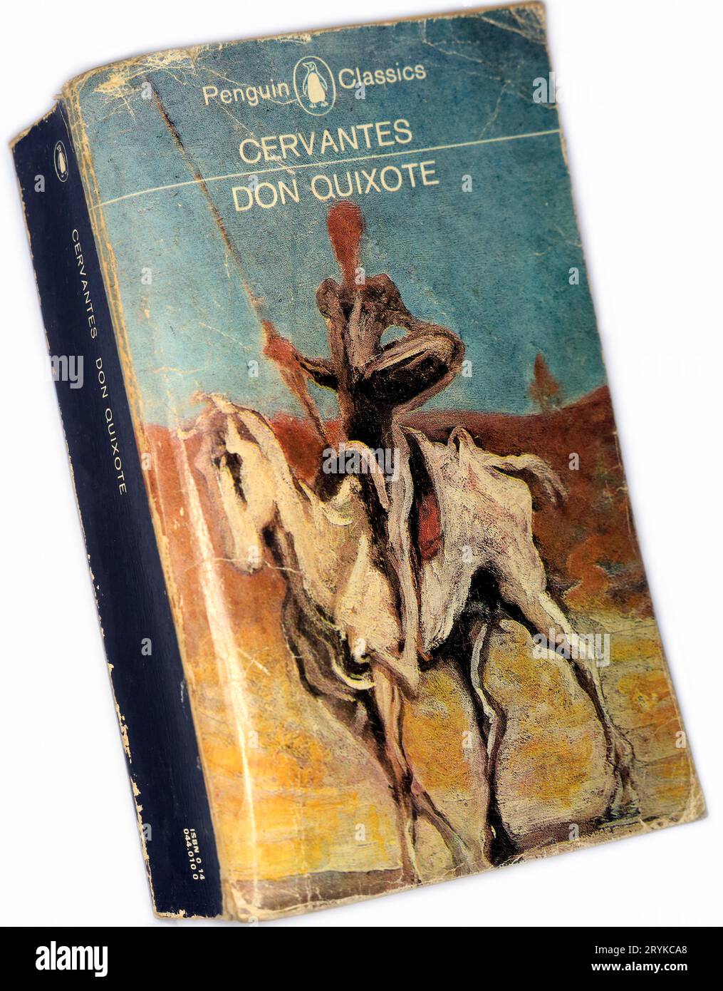 Don Quichotte - Cervantes. Couverture de livre, installation de studio sur fond blanc Banque D'Images