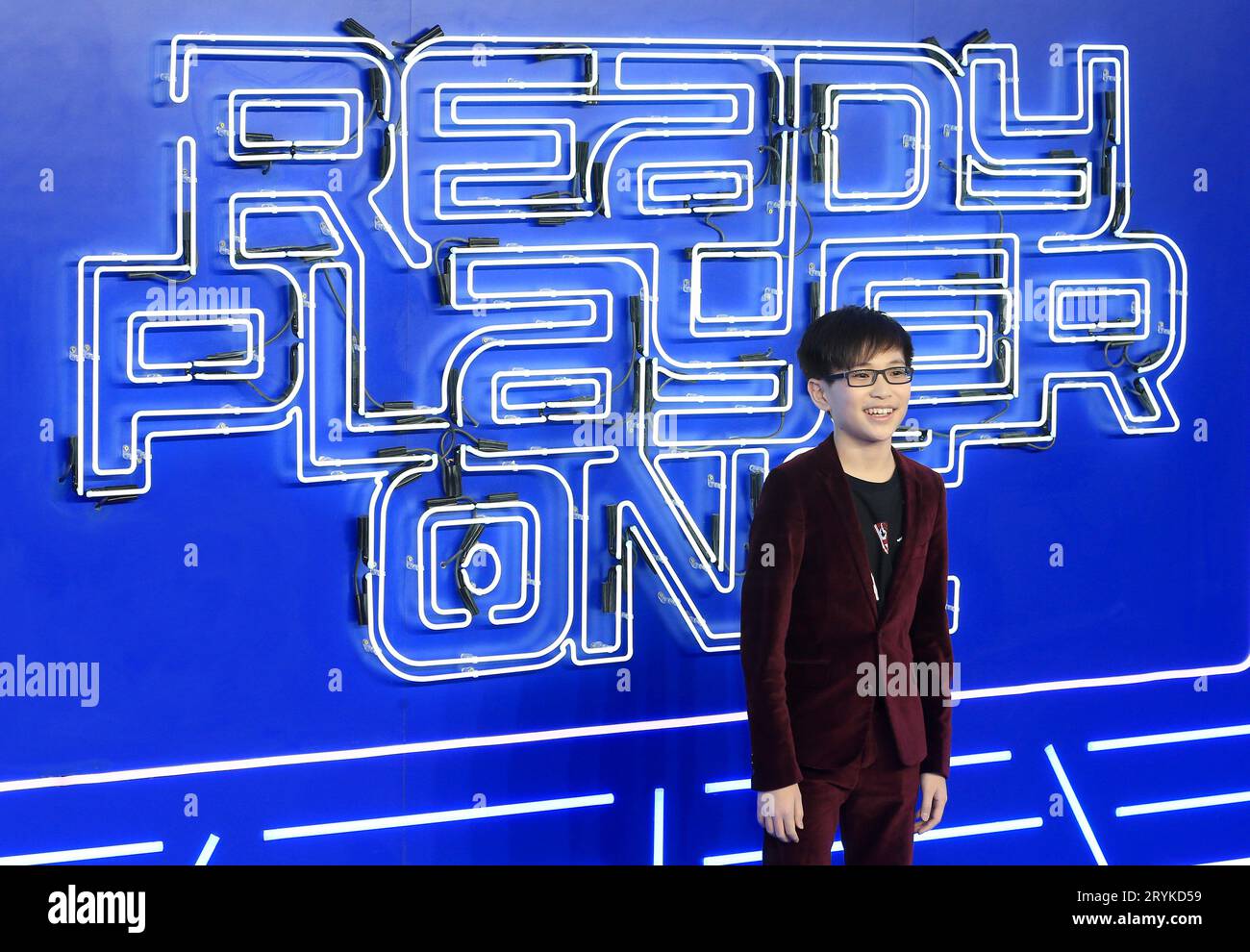 Londres, Royaume-Uni. 19 mars 2018. Philip Zhao assiste à la première européenne de Ready Player One au vue West End à Londres, en Angleterre. (Photo Fred Duval/SOPA Images/Sipa USA) crédit : SIPA USA/Alamy Live News Banque D'Images