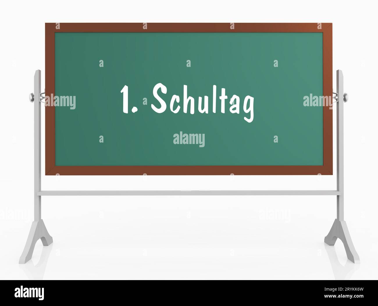 Tableau noir avec texte allemand 1. Schultag Banque D'Images