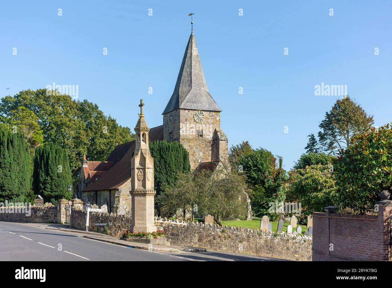 St Bartholomew's Church, School Hill, Burwash, East Sussex, Angleterre, Royaume-Uni Banque D'Images