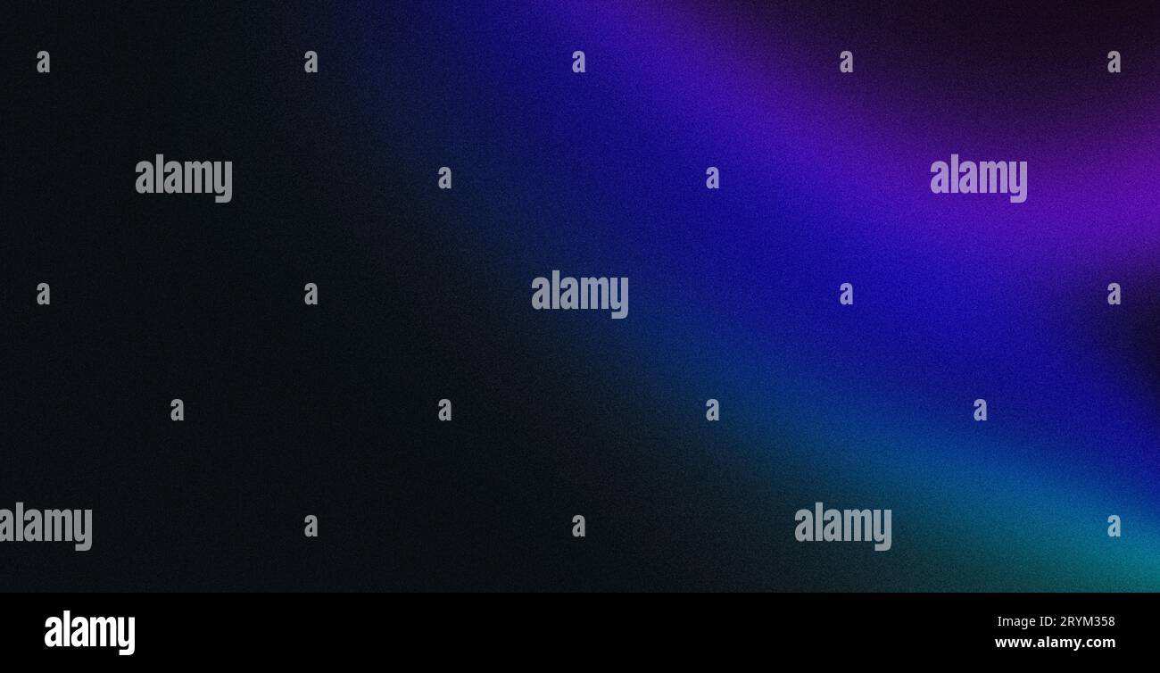 Bleu violet noir granuleux dégradé bannière arrière-plan page site web en-tête résumé effet de bruit conception Banque D'Images