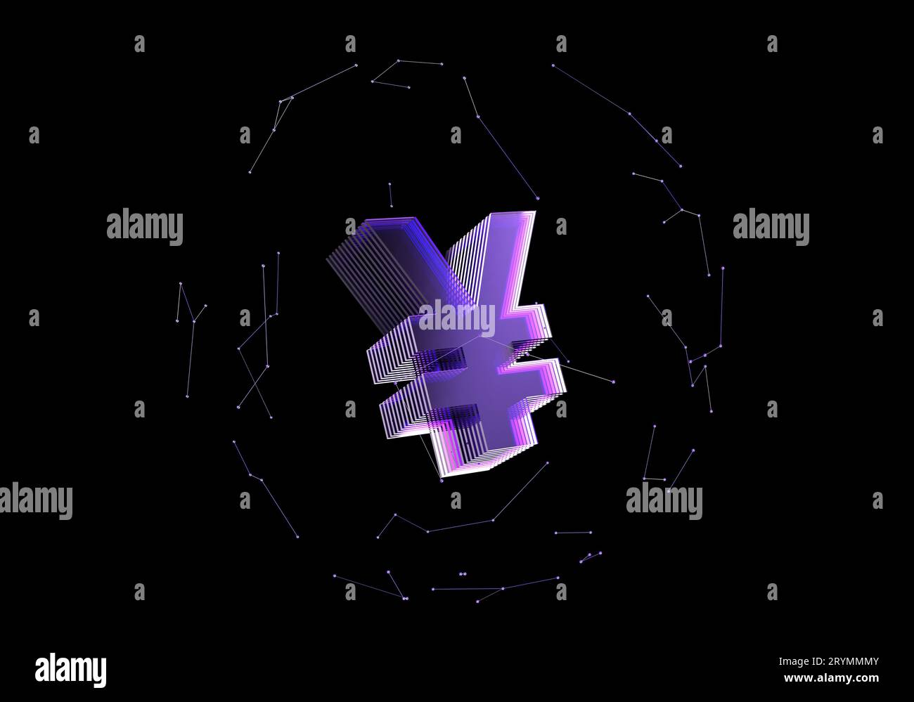 symbole de devise financière symbole renminbi Banque D'Images