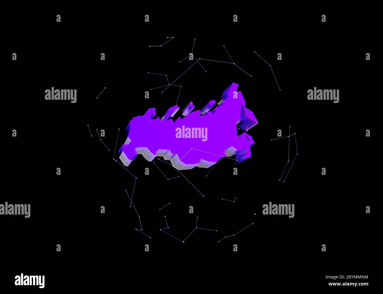 Technologie de réseau Russie transmission de données cartographiques Banque D'Images