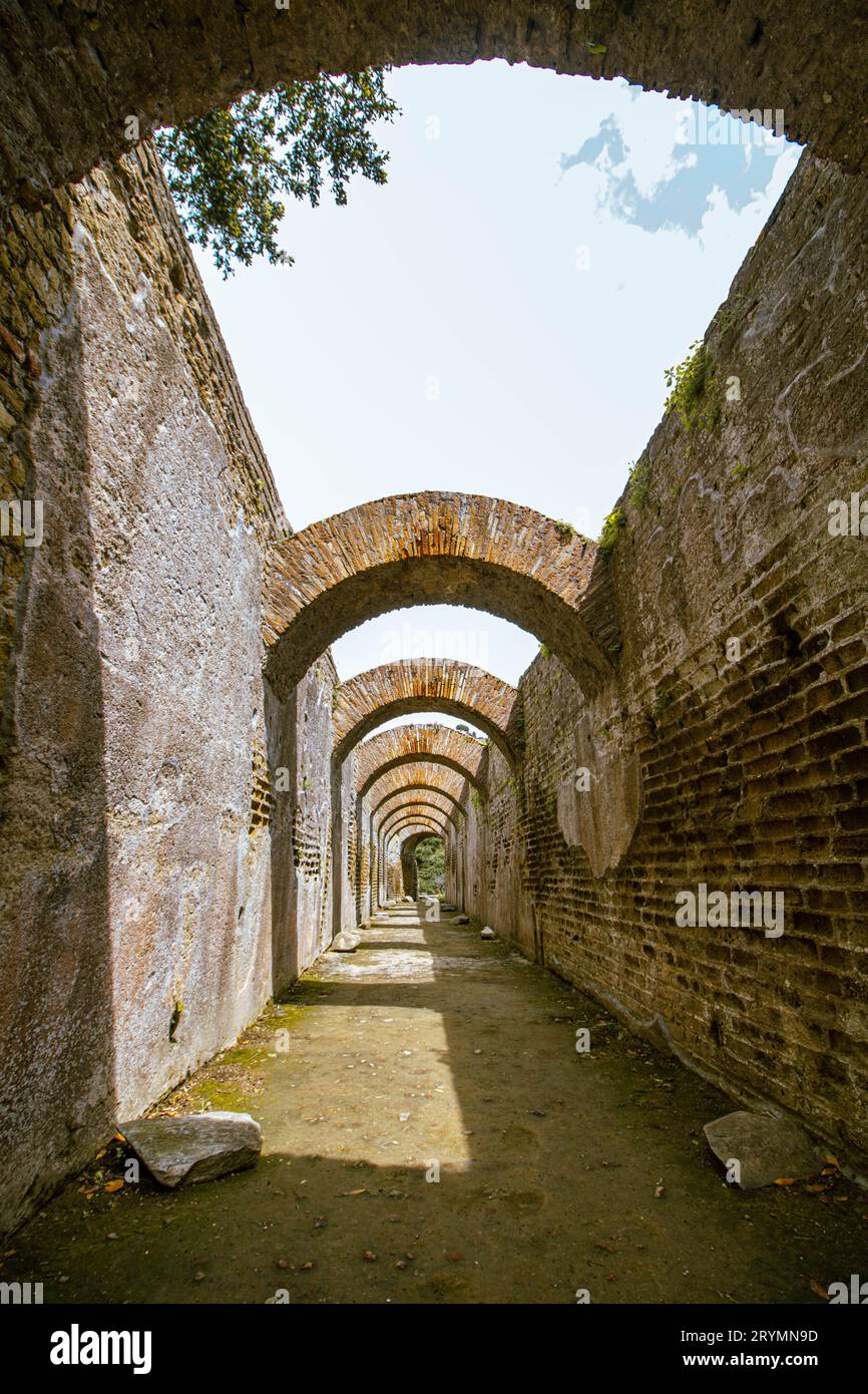 Site archéologique des bains de Baia en Campanie, Italie Banque D'Images