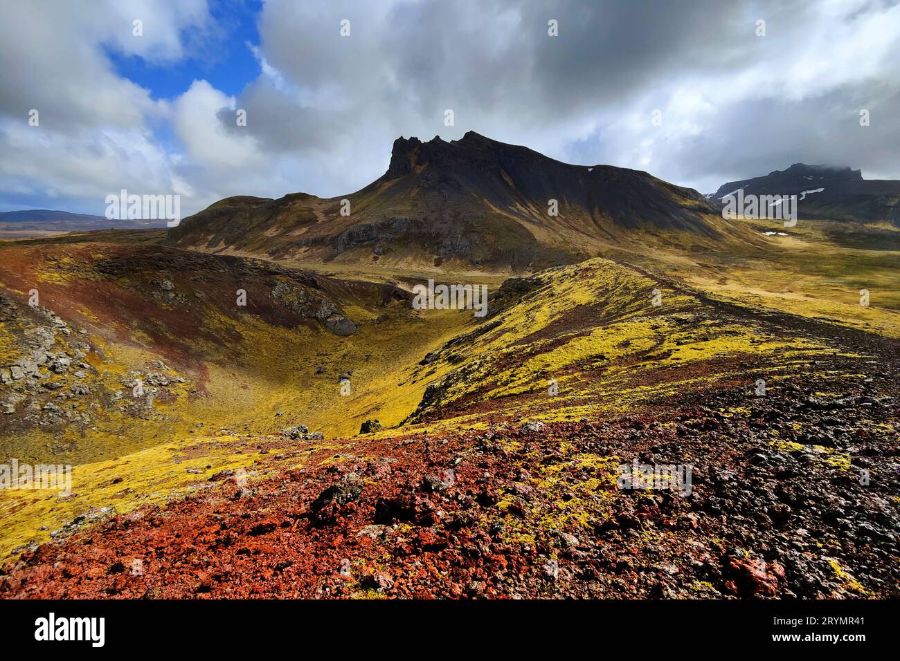 Cratère de RaudhÃ³ll, parc national de Snaefellsjoekull, Snaefellsnes, Vesturland, Islande, Europe Banque D'Images