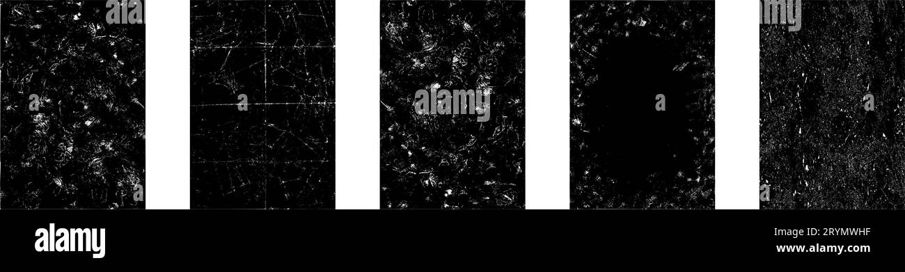 Revêtement de détresse vintage avec rayures et texture grunge en noir et blanc. Illustration vectorielle plate isolée Illustration de Vecteur