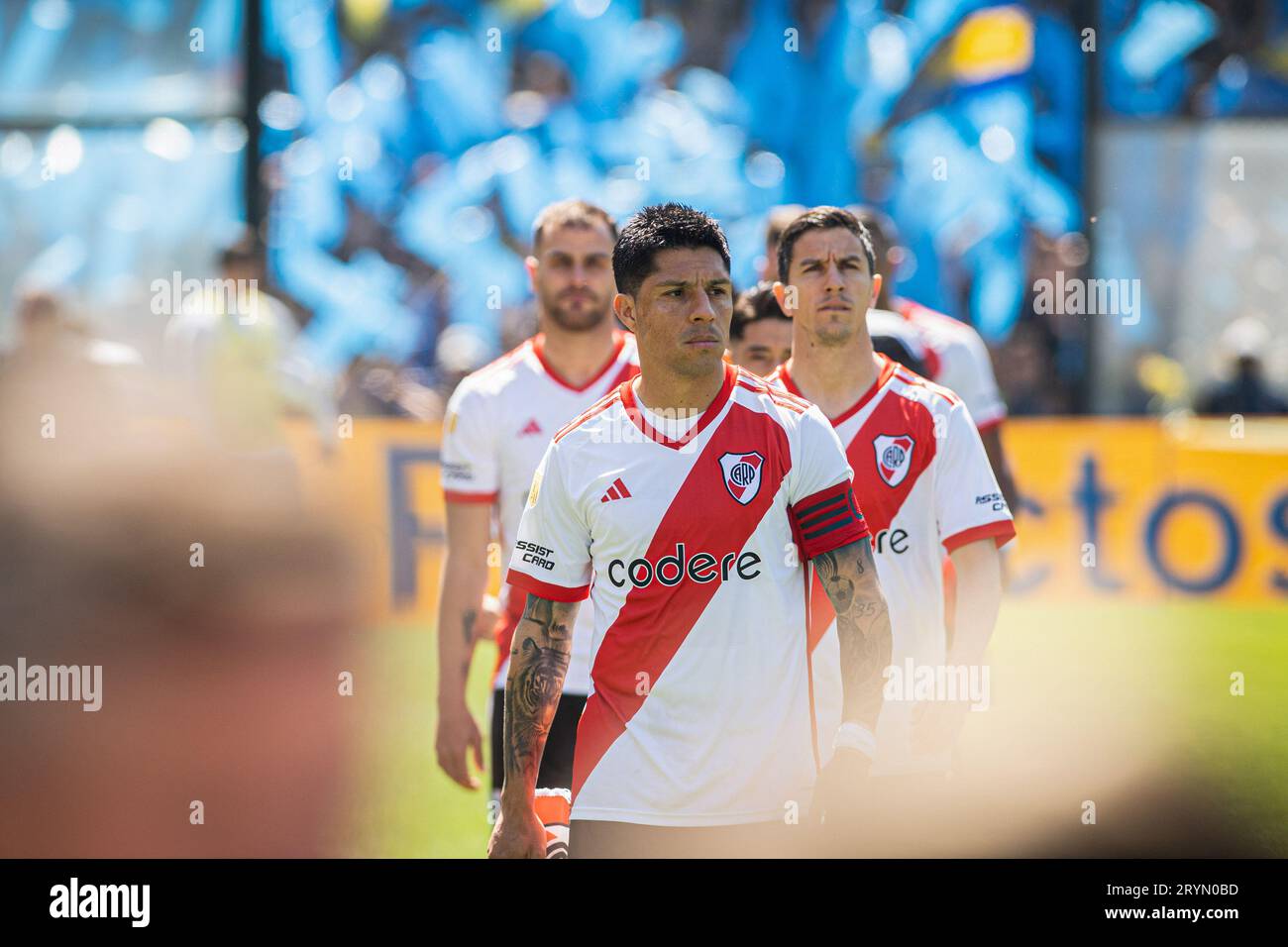 Buenos Aires, Argentine. 01 octobre 2023. Enzo Perez de River plate est vu lors d'un match entre Boca Juniors et River plate dans le cadre de la Copa de la Liga Profesional 2023 à l'Estadio Alberto J. Armando à Buenos Aires. Note finale : Boca Juniors(0) v River plate(2) crédit : SOPA Images Limited/Alamy Live News Banque D'Images