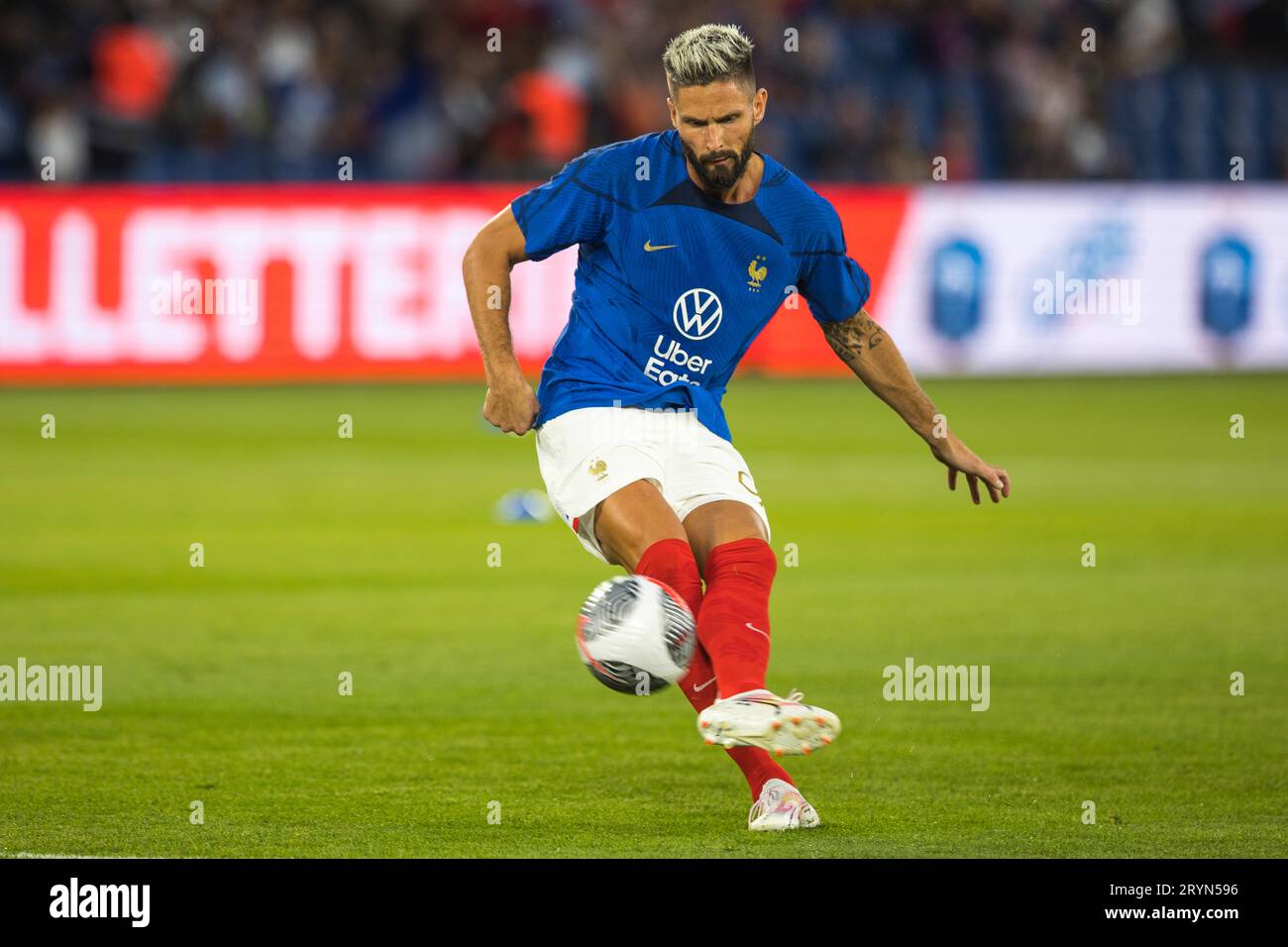 Olivier GIROUD France tournage Banque D'Images