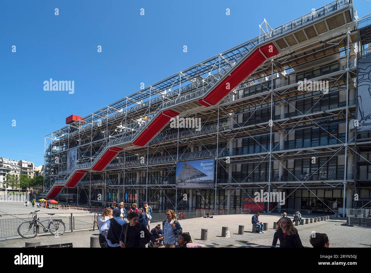 Centre Pompidou, centre national d'art et de culture, Paris, France Banque D'Images