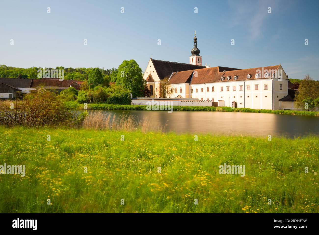 Monastère prémonstratensien à Geras, Waldviertel, Basse-Autriche, Autriche. Il est célèbre pour la ferme piscicole Banque D'Images