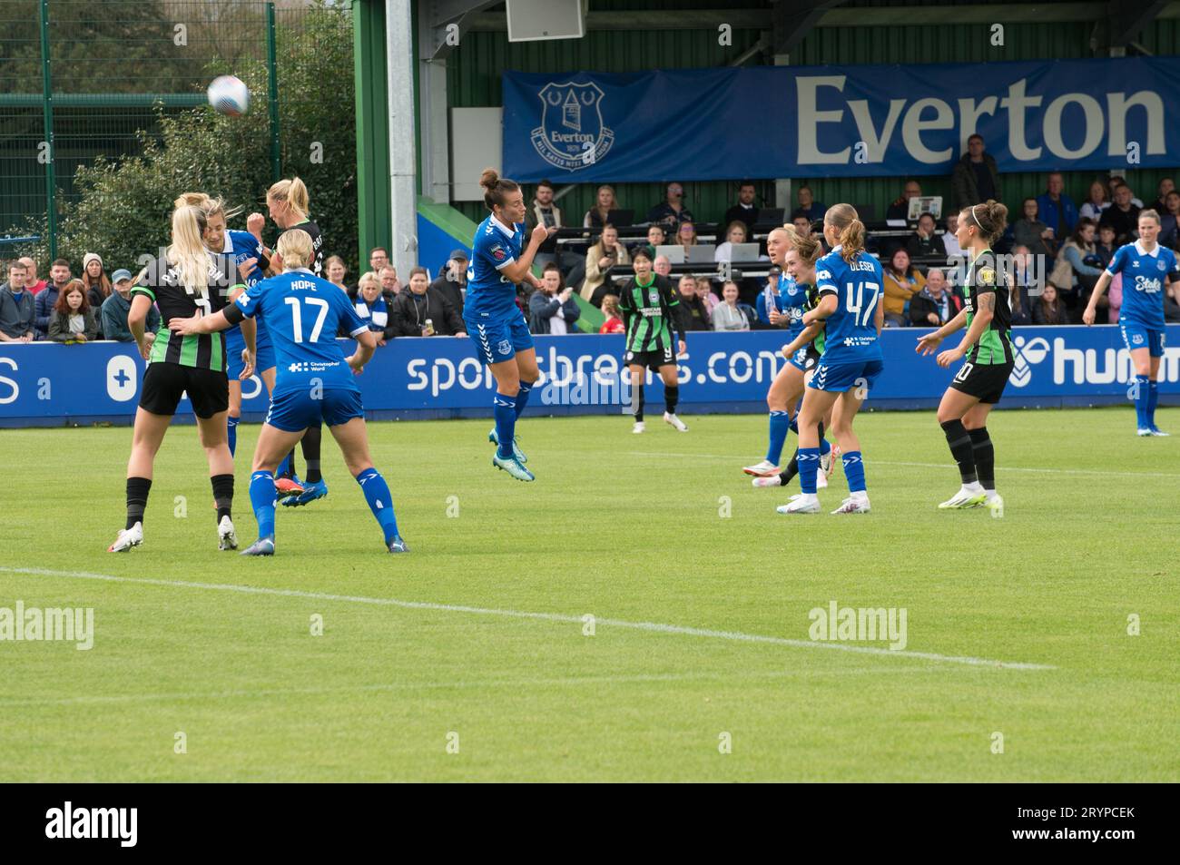 WSL Everton V Brighton & Hove Albion, un match à domicile pour Everton. Une victoire pour Brighton 2-1. Walton Park Stadium (Terry Scott/SPP) crédit : SPP Sport Press photo. /Alamy Live News Banque D'Images