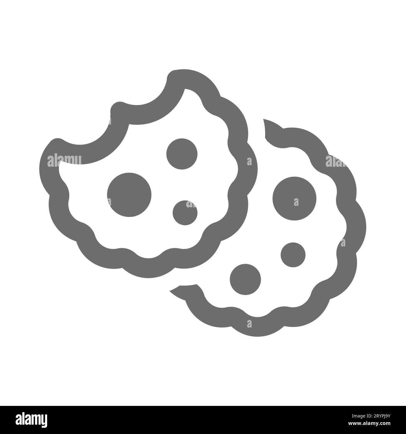 Icône vectorielle de ligne de cookies. Symbole de biscuit Web et de cookie. Illustration de Vecteur