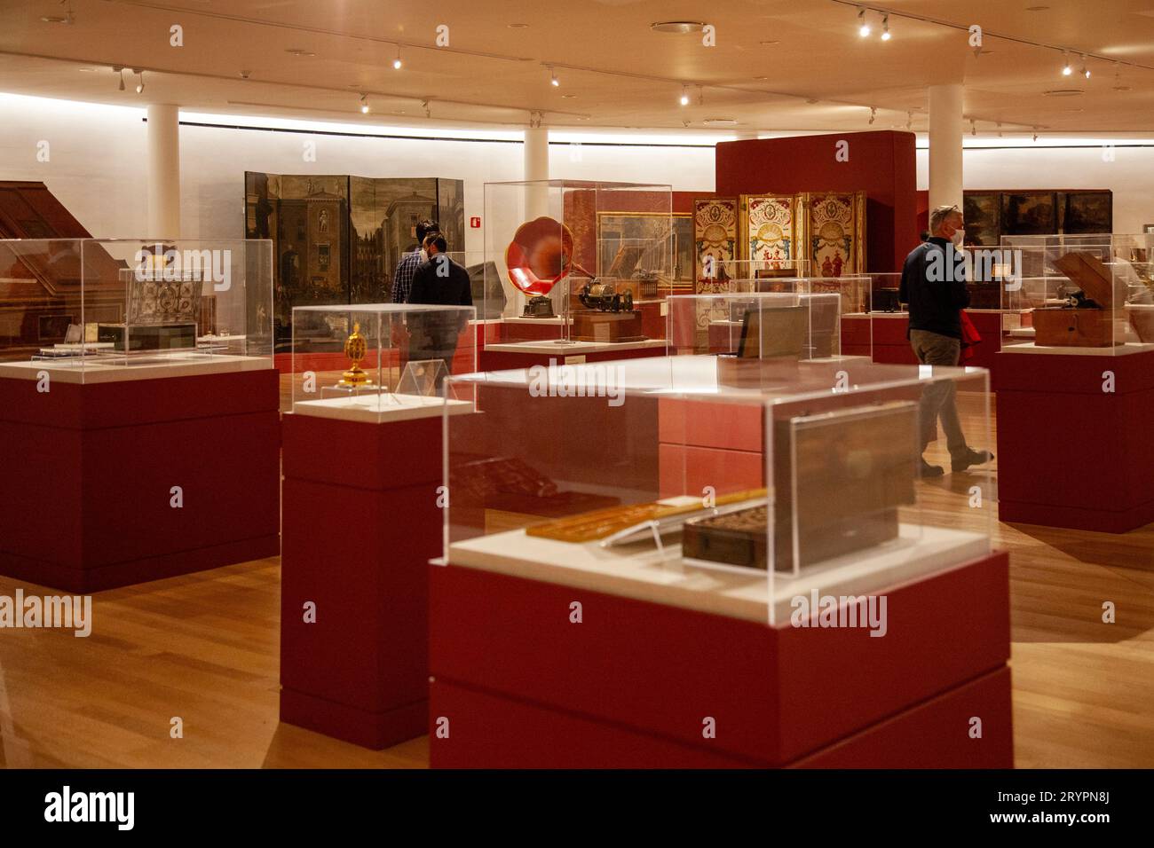 Salle d'objets de collection exposée au Museo Soumaya - Mexico, Mexique Banque D'Images