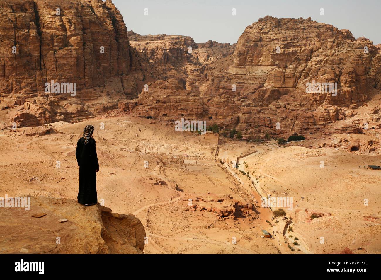 Homme bédouin à Petra, Jordanie. Banque D'Images