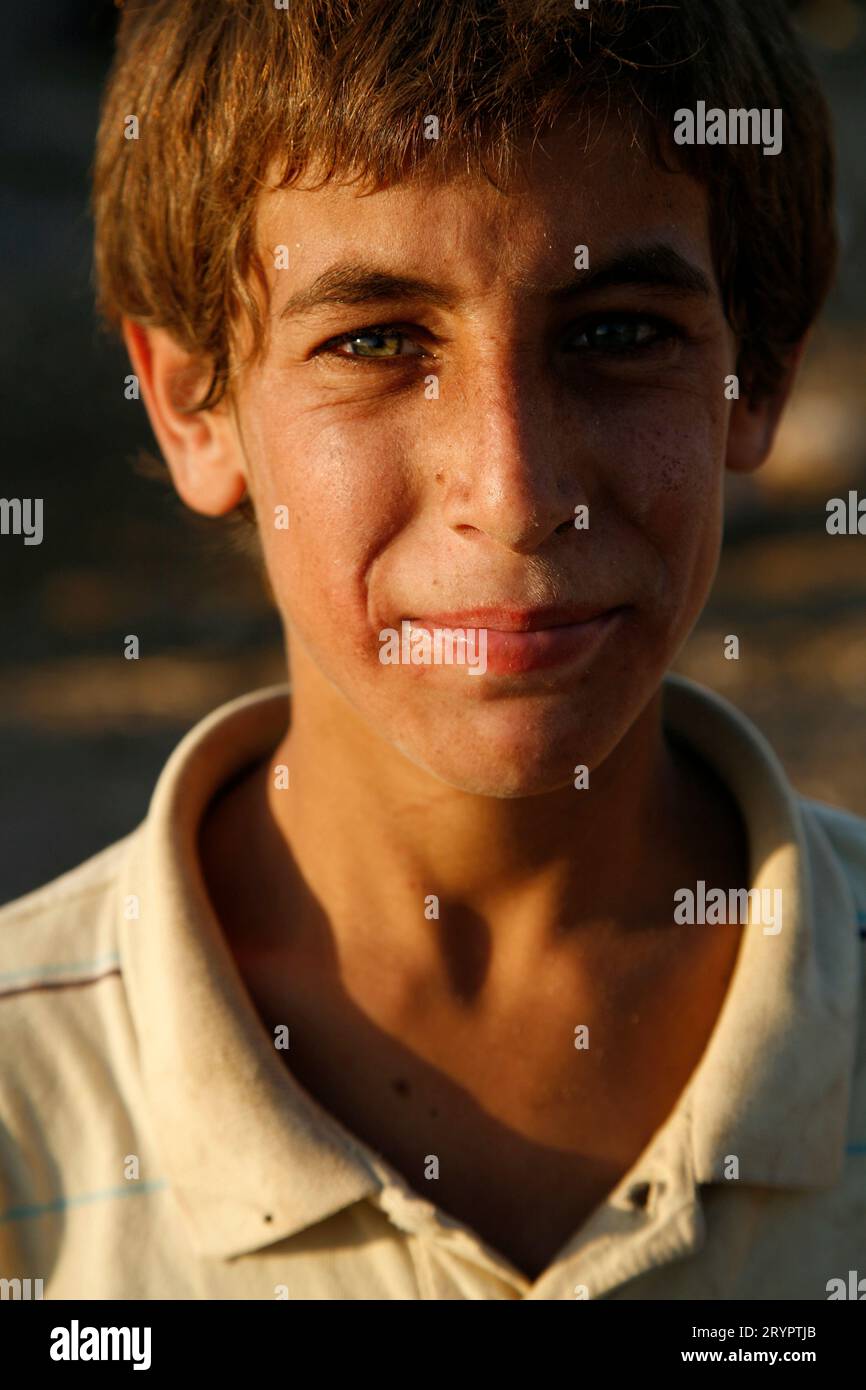 Jeune garçon en Jordanie Banque D'Images
