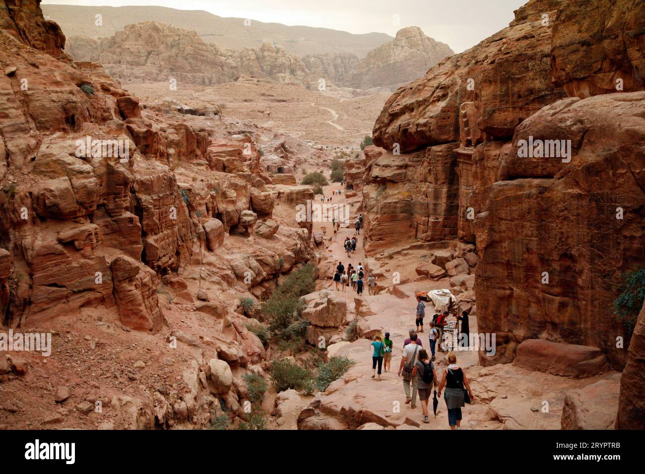 Le chemin vers le monastère, Petra, Jordanie. Banque D'Images