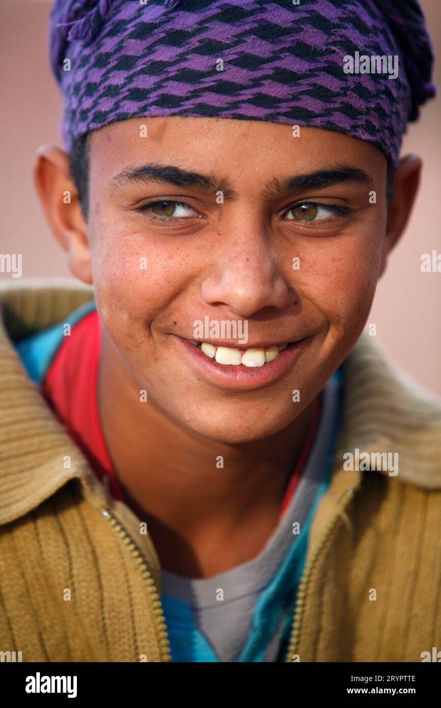 Portrait d'un jeune bédouin Banque D'Images