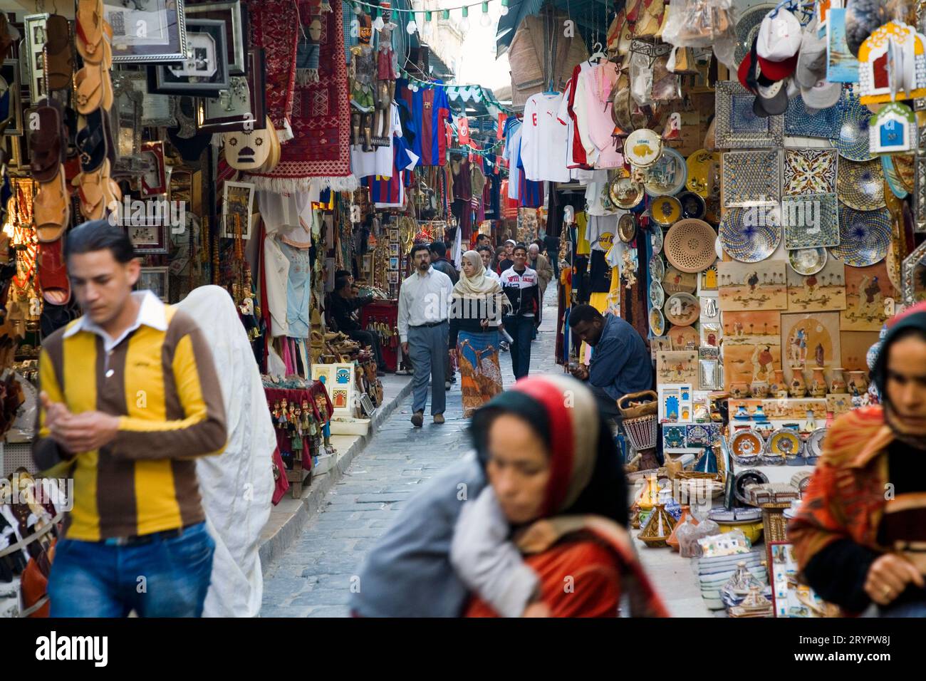 Le bazar en Tunisie Banque D'Images