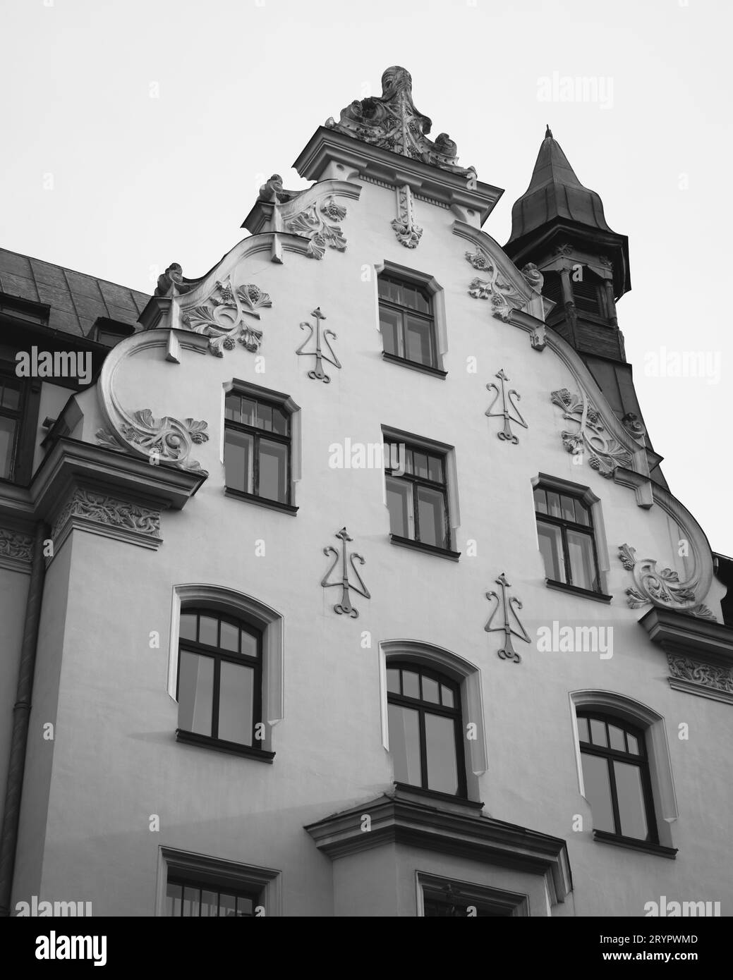 L'architecture Art Nouveau de Riga, Lettonie Banque D'Images