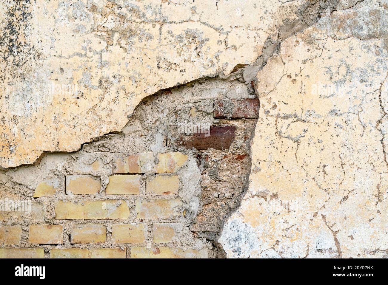 Structure murale vintage avec plâtre pelé Banque D'Images