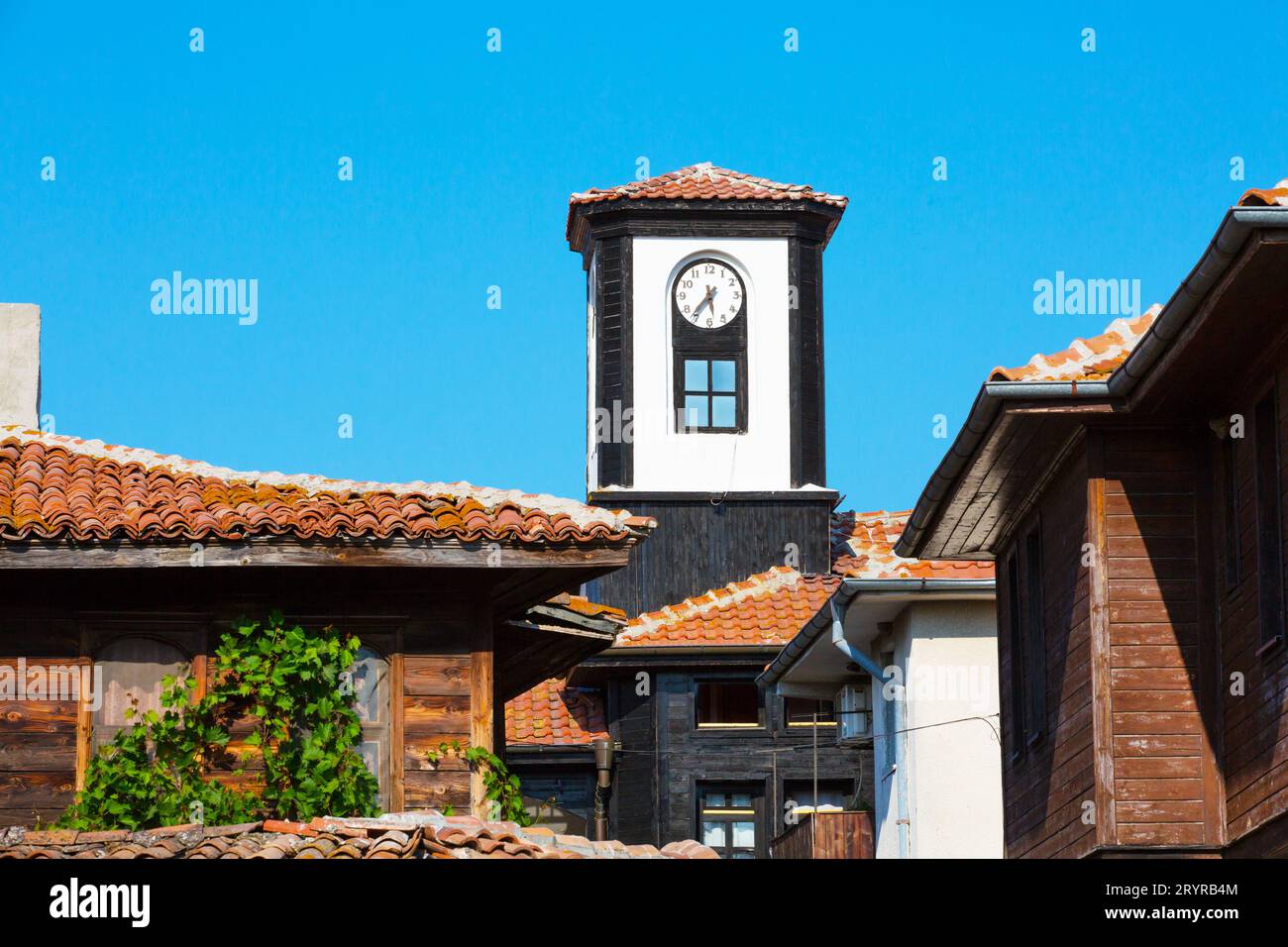 Tour de l'horloge à la vieille ville de Nessebar Banque D'Images