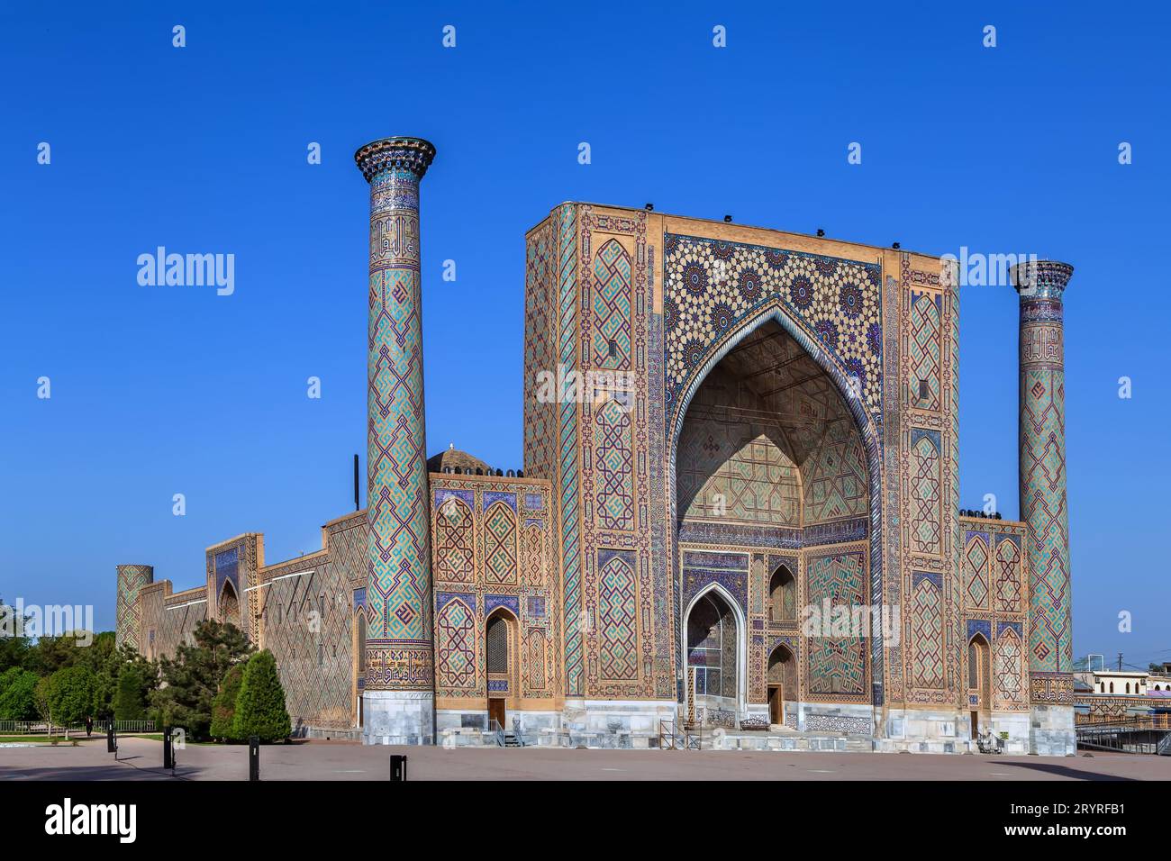 Ulugh Beg Madrasa, Samarkand, Ouzbékistan Banque D'Images