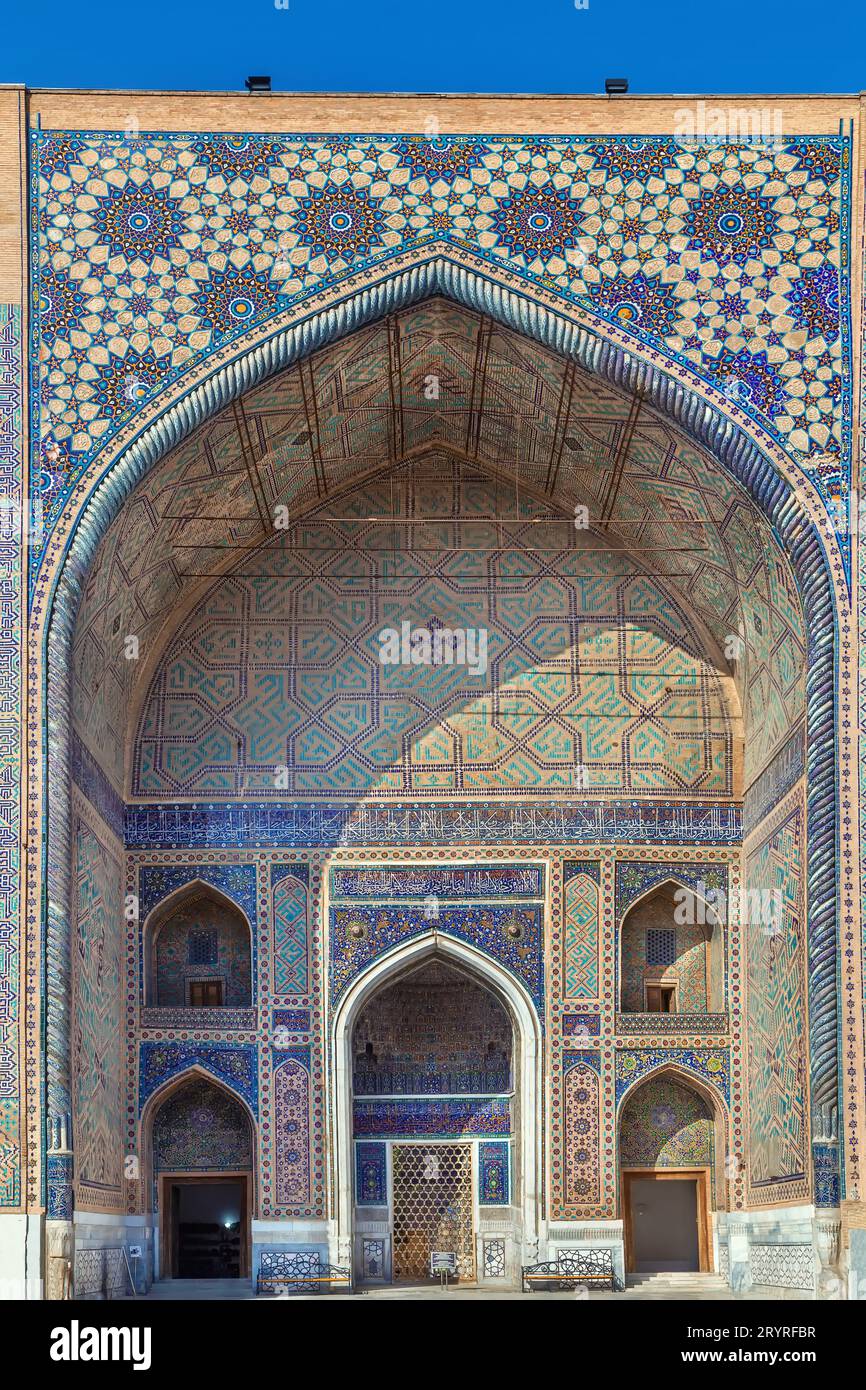 Ulugh Beg Madrasa, Samarkand, Ouzbékistan Banque D'Images
