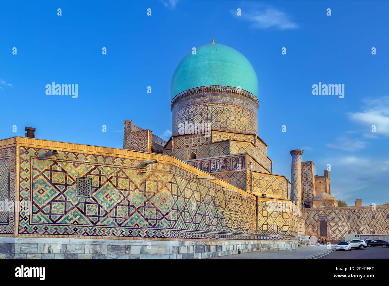 Tilya Kori Madrasa, Samarkand, Ouzbékistan Banque D'Images