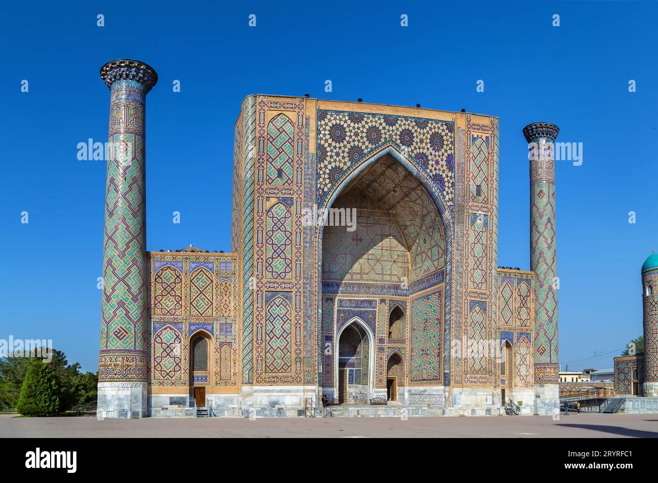 Ulugh Beg Madrasa, Samarkand, Ouzbékistan Banque D'Images