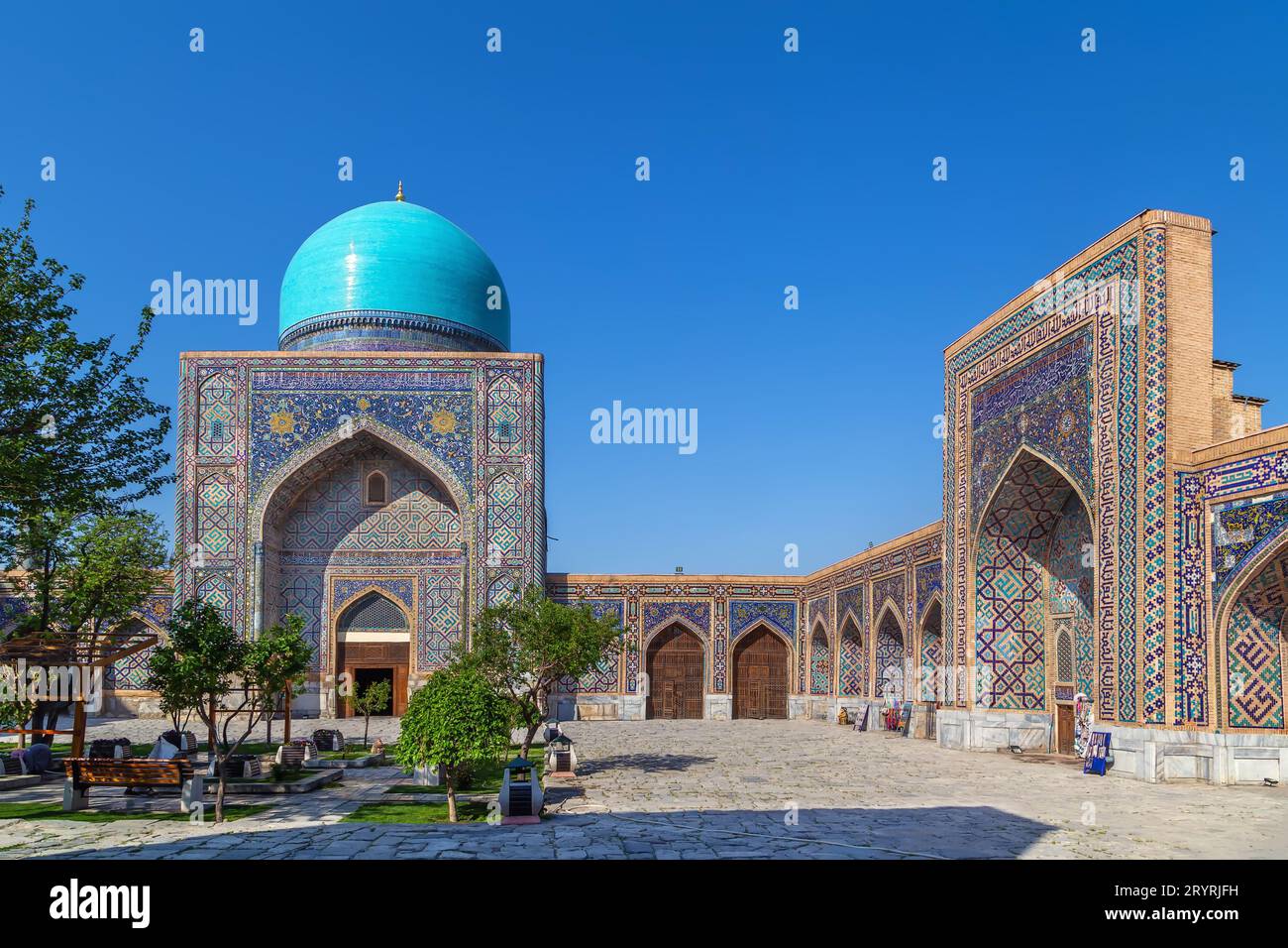 Tilya Kori Madrasa, Samarkand, Ouzbékistan Banque D'Images