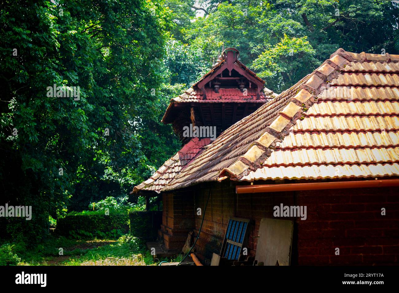 Temples traditionnels du Kerala du district de Kannur. Banque D'Images