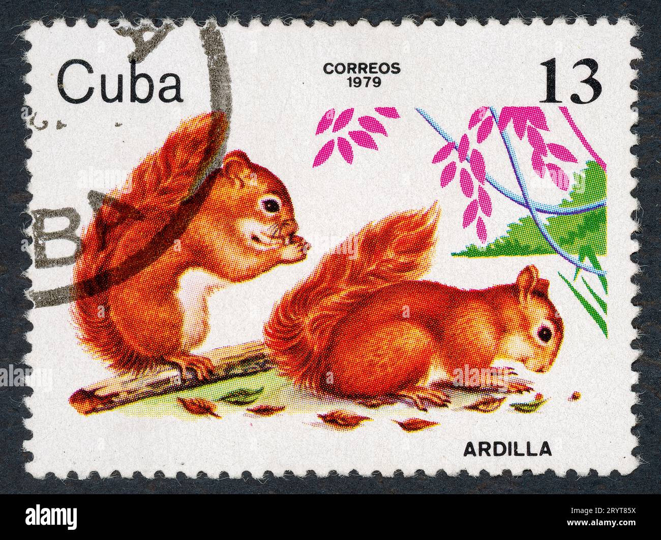 Timbre-poste émis à Cuba en 1979. Banque D'Images