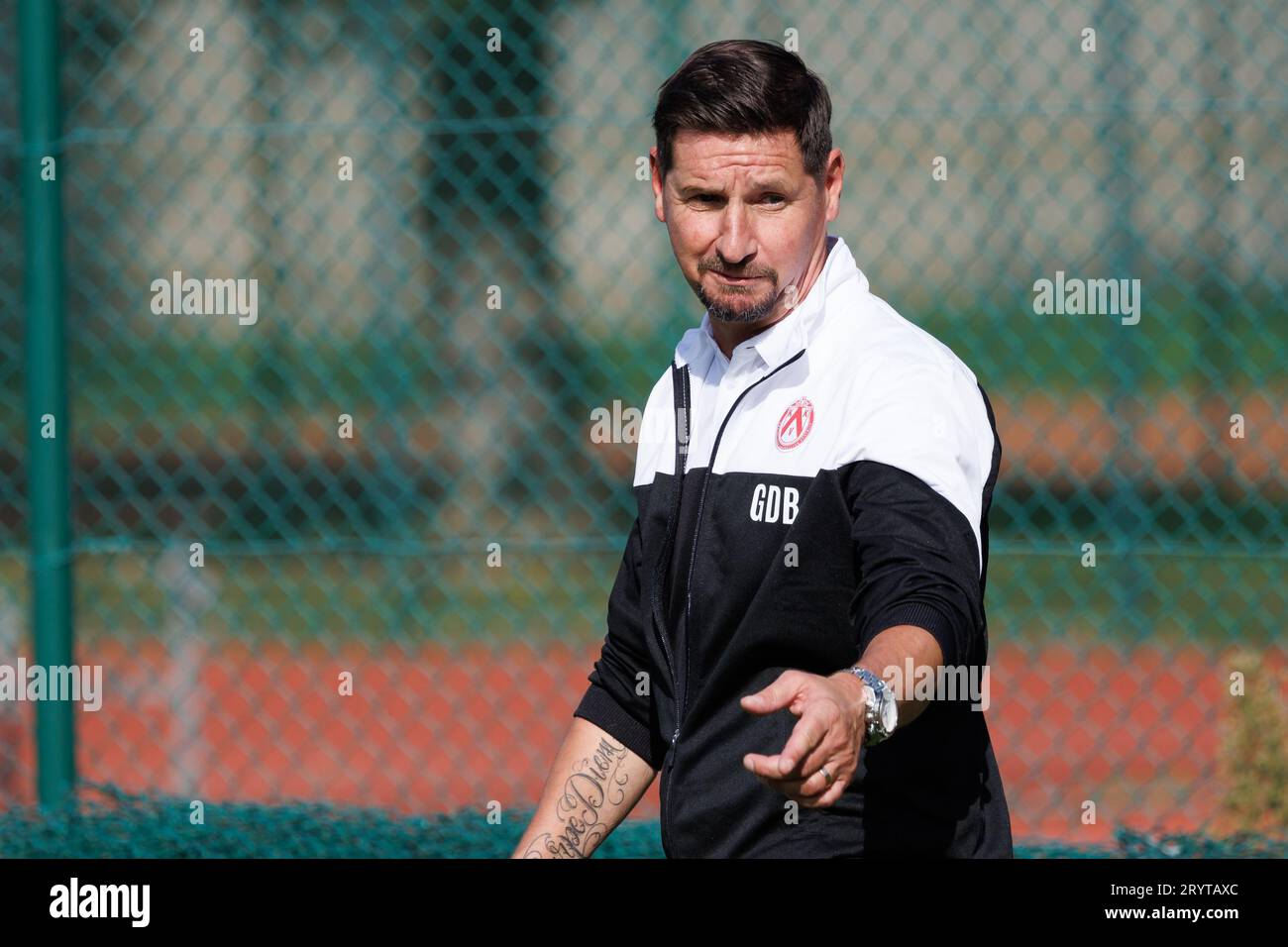 Kortrijk, Belgique. 02 octobre 2023. Le nouvel entraîneur-chef de Kortrijk, Glen de Boeck, photographié lors d'une séance d'entraînement de l'équipe belge de football de première division KV Kortrijk avec son nouvel entraîneur, lundi 02 octobre 2023 à Kortrijk. BELGA PHOTO KURT DESPLENTER crédit : Belga News Agency/Alamy Live News Banque D'Images
