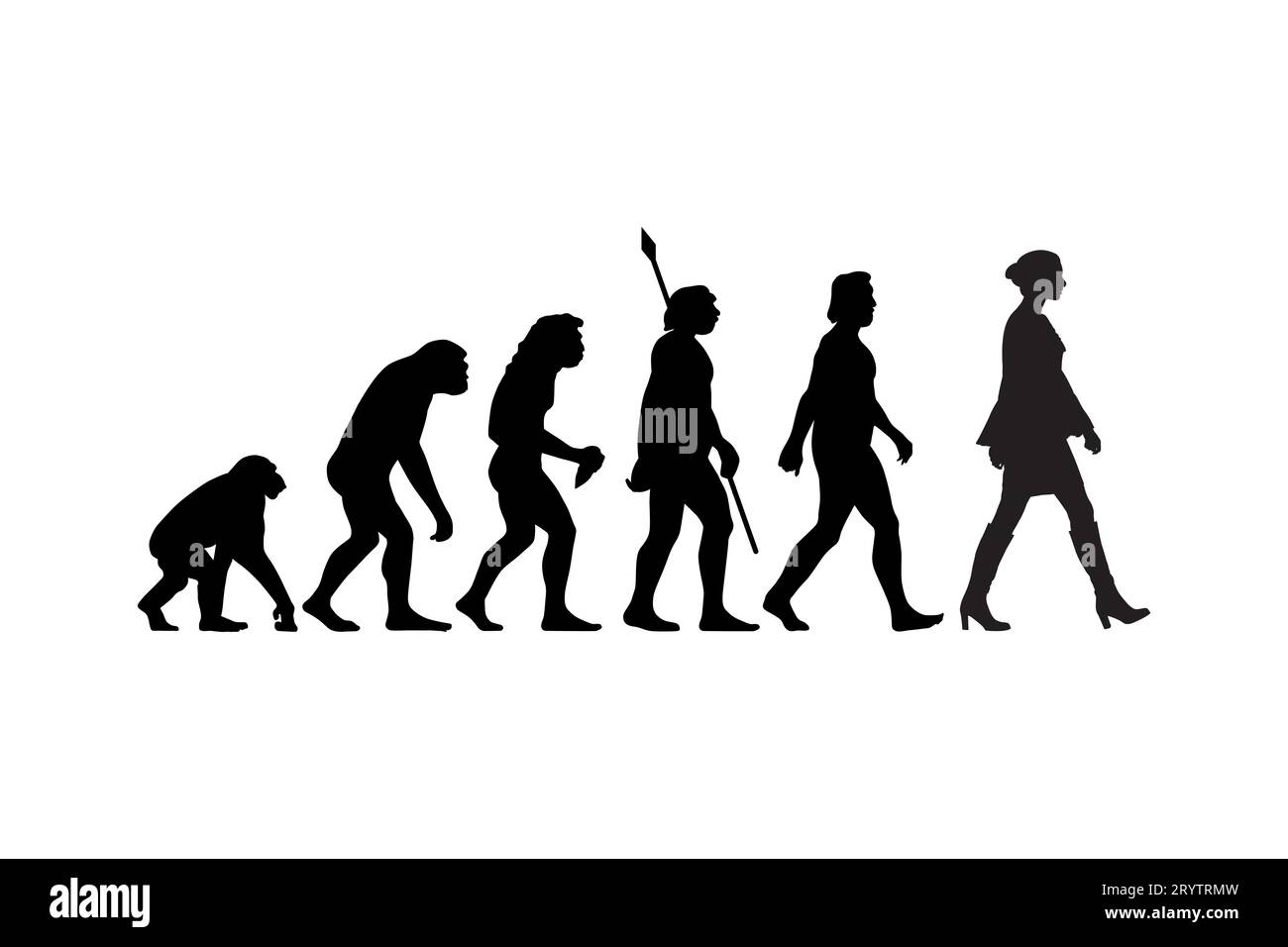 Les femmes sont-elles l'avenir de l'humanité ? Illustration de Vecteur