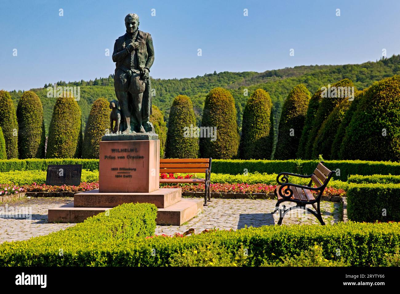 Monument Wilhelm I. Prince d'Orange, artiste Eva Broschek, Dillenburg, Hesse, Allemagne, Europe Banque D'Images