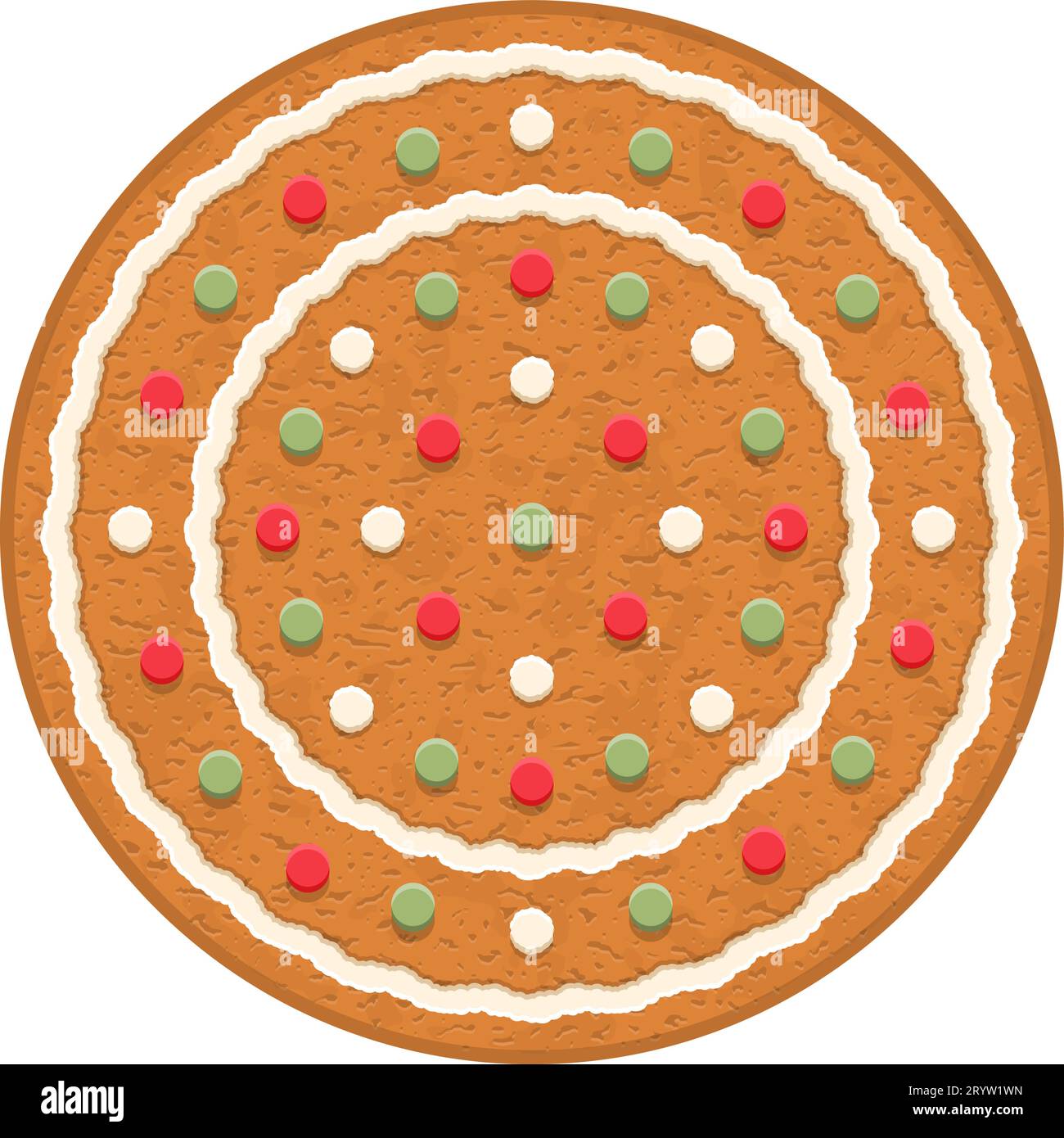 Cercle d'épice, Biscuit de Noël traditionnel, vector illustration eps10 Illustration de Vecteur