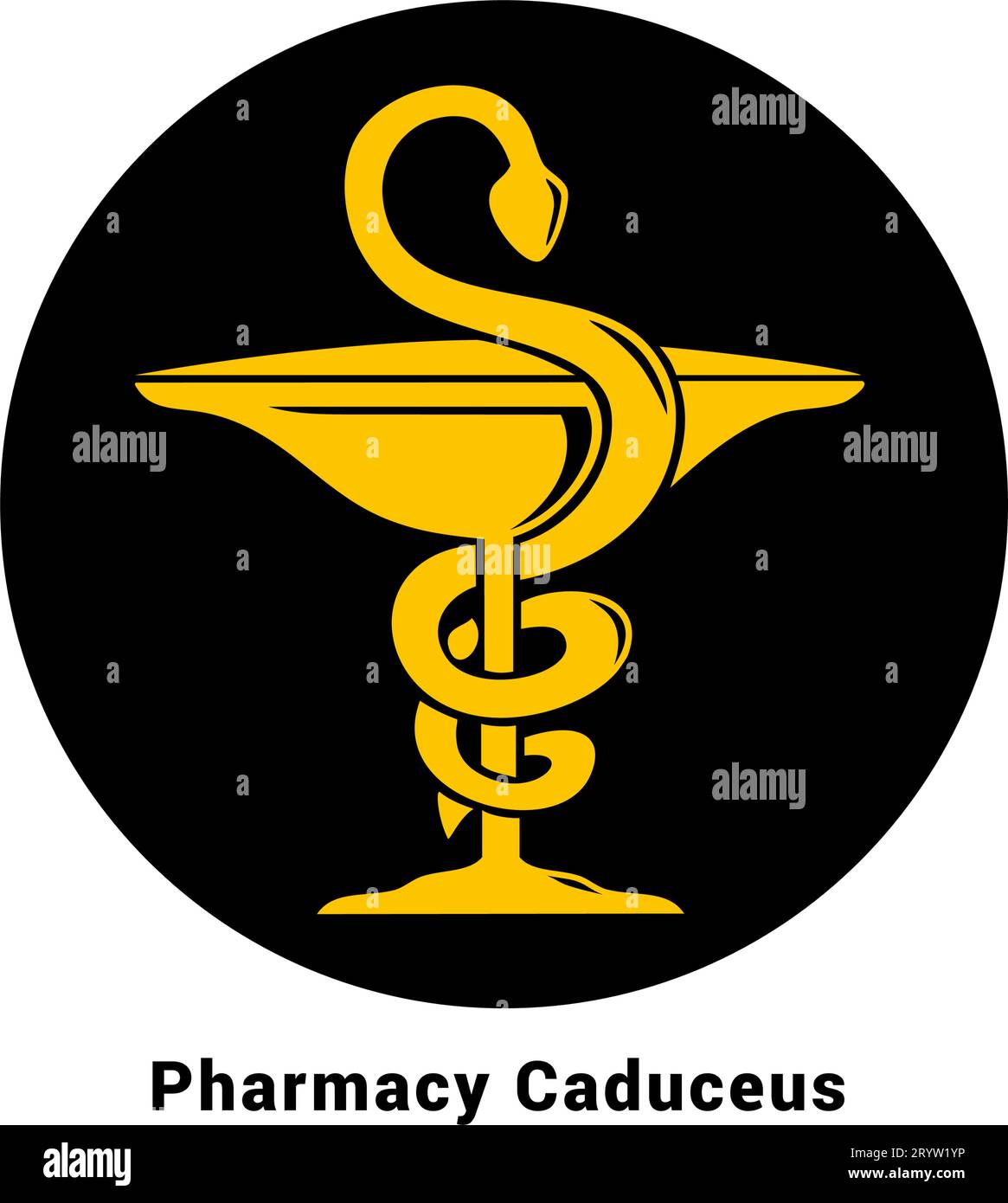 Pharmacie Caduceus symbole conception d'icône médicale clinique soins de santé médecin Industrie de l'hôpital symbole de serpent Illustration Vector Design marque de différentes couleurs Illustration de Vecteur