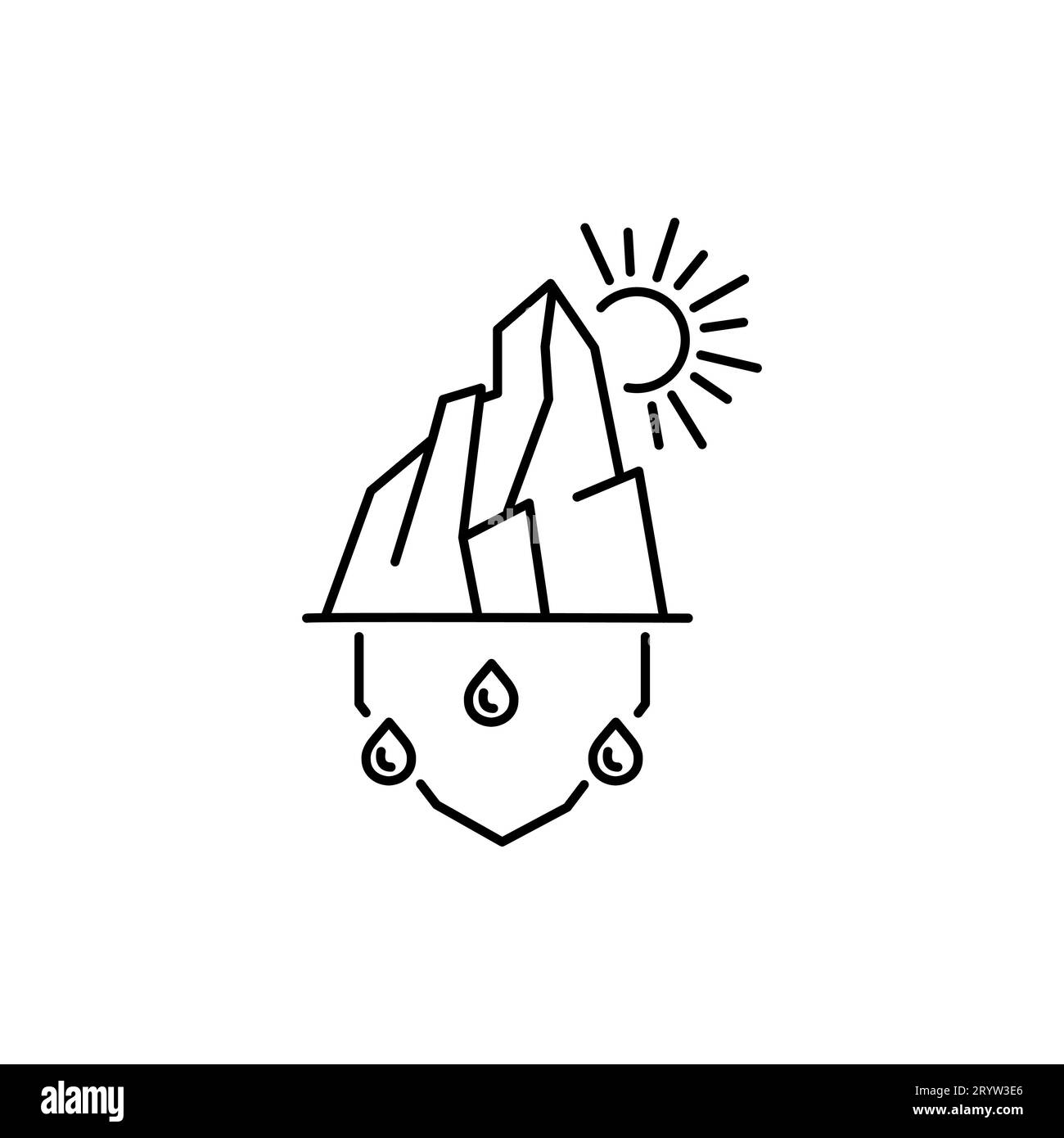 Fonte des glaces changement climatique Banque d #39 images vectorielles Alamy