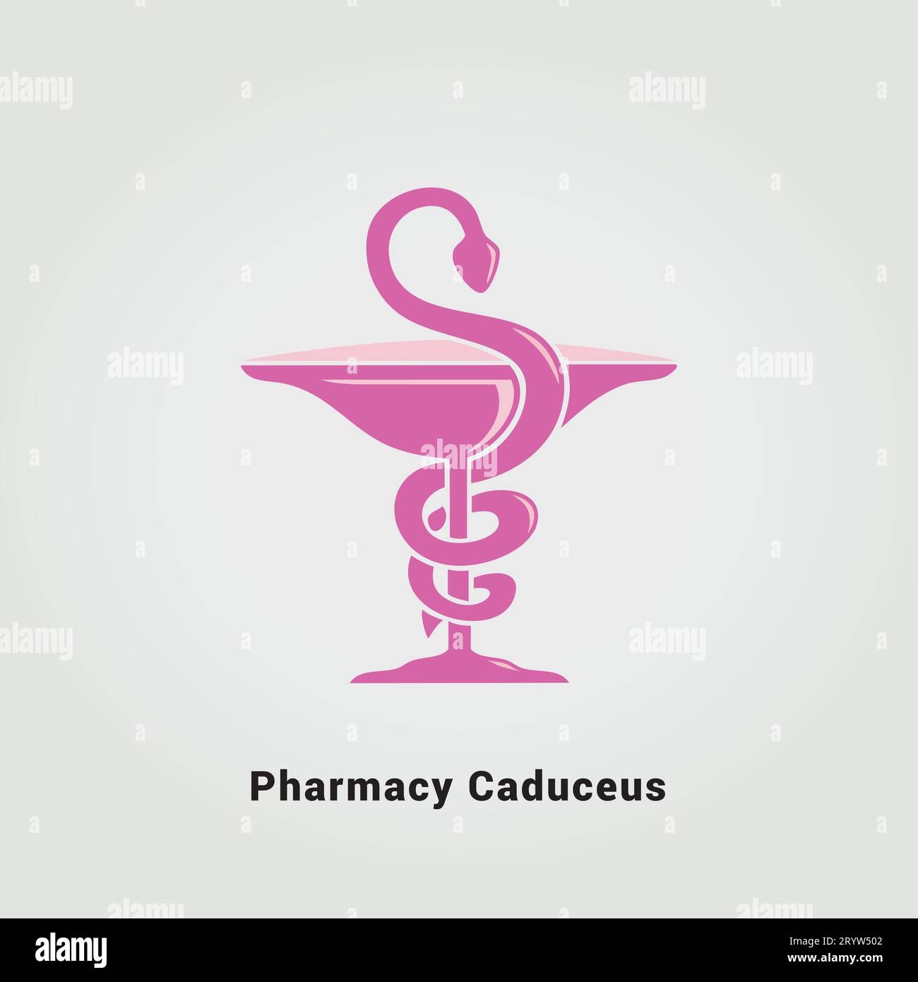 Pharmacie Caduceus symbole conception d'icône médicale clinique soins de santé médecin Industrie de l'hôpital symbole de serpent Illustration Vector Design marque de différentes couleurs Illustration de Vecteur