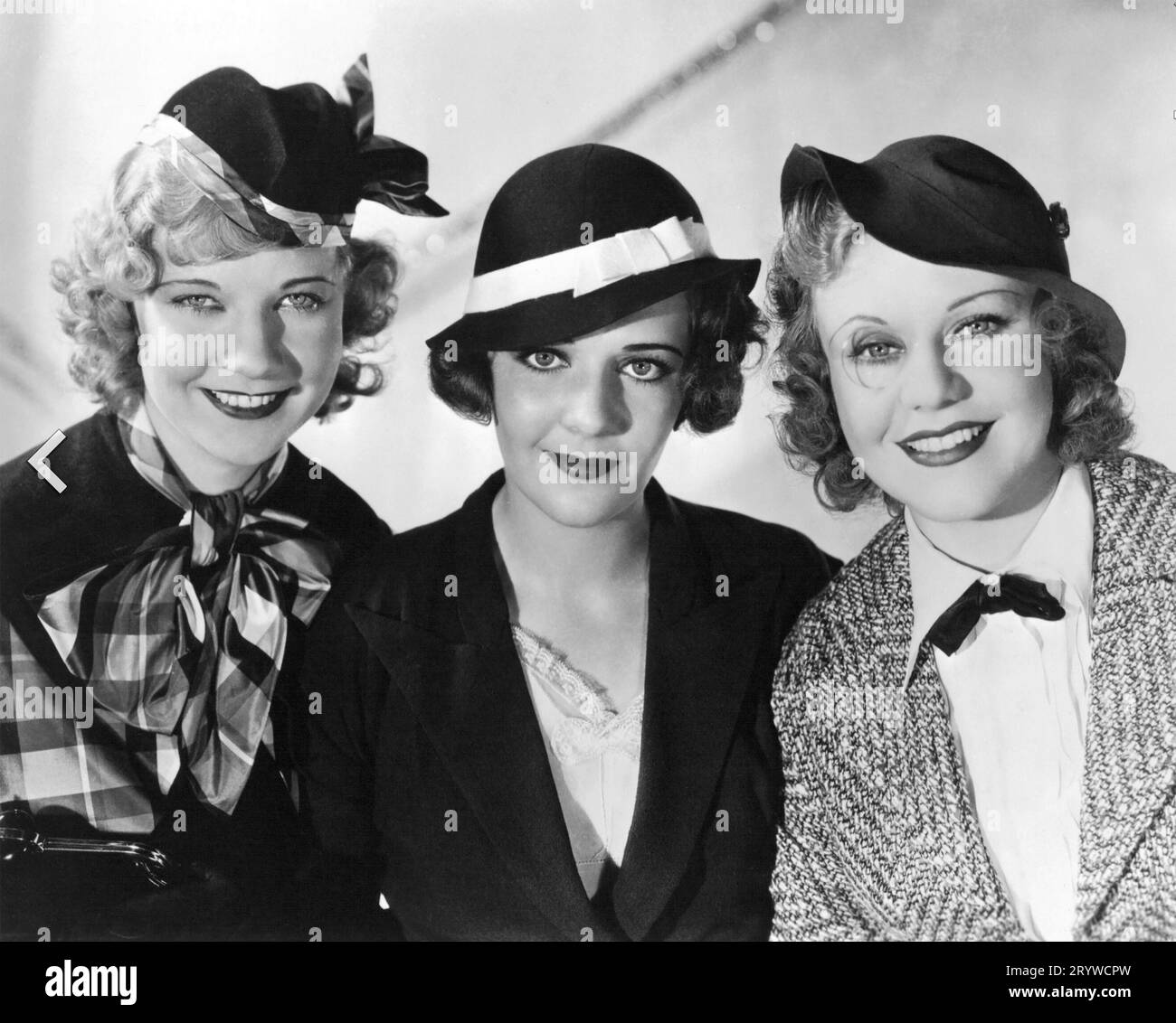 42nd STREET 1933 Warner Bros. Comédie musicale avec de gauche à droite : una Merkel, Ruby Keeler, Ginger Rogers Banque D'Images
