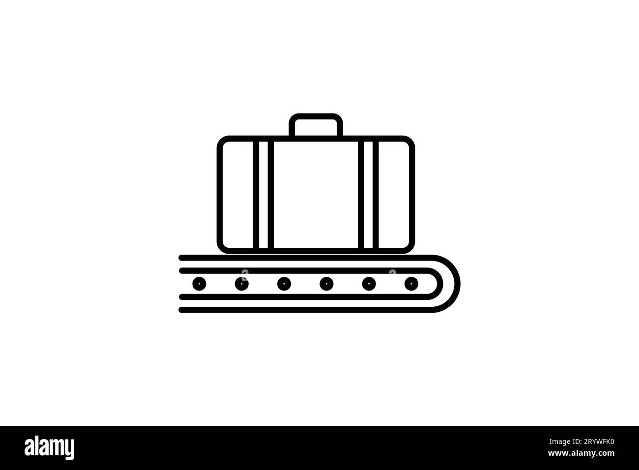 Icône bagage. icône liée à l'aéroport, à la récupération des bagages. convient pour la conception de site web, application, interfaces utilisateur, imprimable, etc Style d'icône de ligne. Vecto simple Illustration de Vecteur