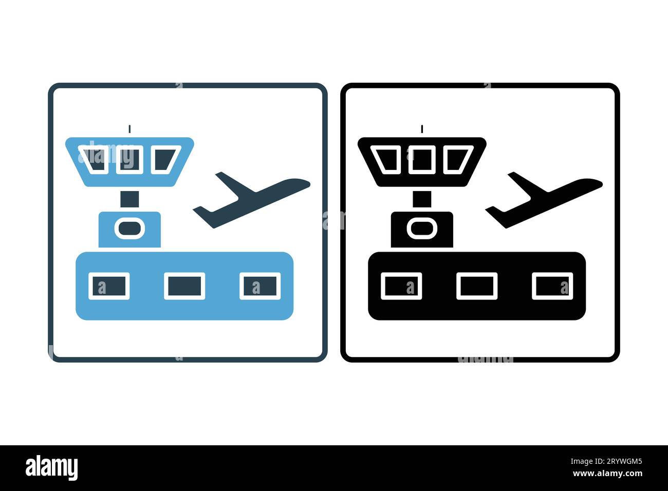 Icône Airport. Avion. icône liée à l'aéroport. convient pour la conception de site web, application, interfaces utilisateur, imprimable, etc Style d'icône solide. Vecteur simple de Illustration de Vecteur