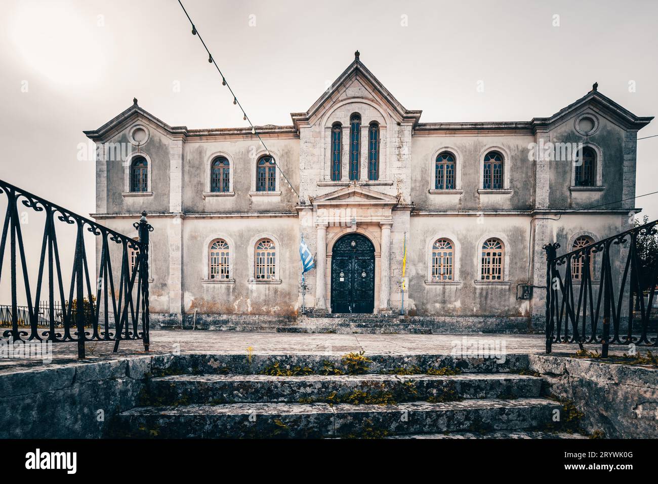 Vieille ville et bâtiments historiques au bord de la Méditerranée : explorez le patrimoine culturel de Zakynthos Banque D'Images