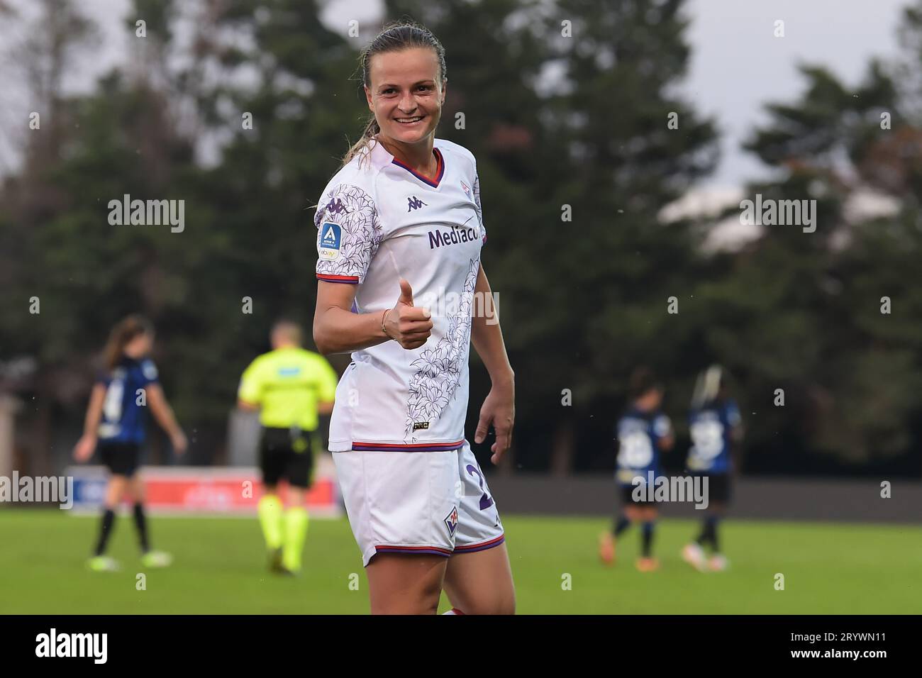 Milica Mijatovic (ACF Fiorentina) célèbre après avoir marqué 0-1 buts lors du FC Internazionale Women vs ACF Fiorentina, match de football italien Serie A Women à Sesto San Giovanni (MI), Italie, le 02 2023 octobre Banque D'Images
